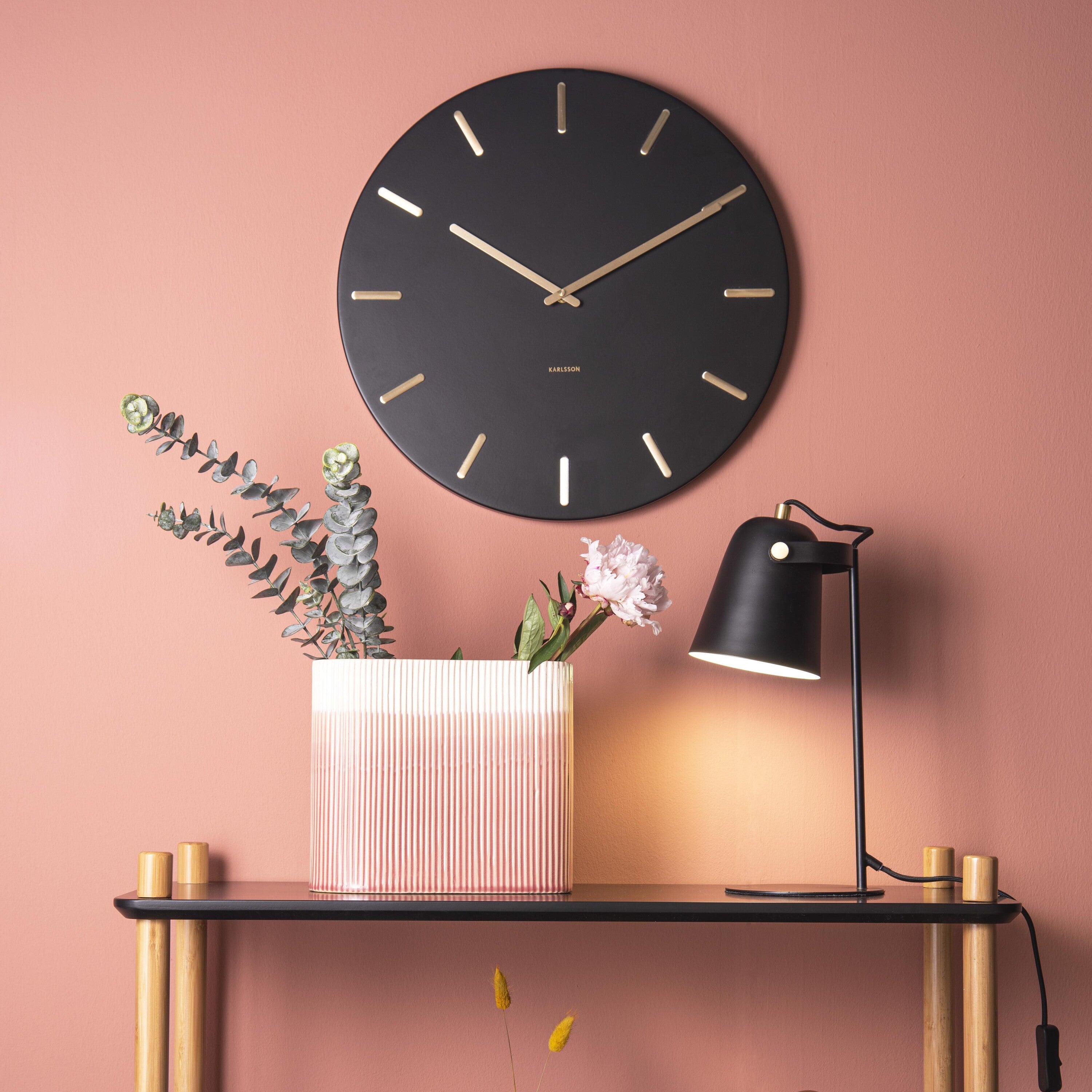 Karlsson Charm Wandklok Ã 45 cm - Zwart