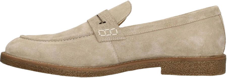 Manfield Heren Beige suède loafers
