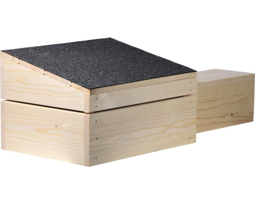 Egelhuis van dobar met zwart bitumen dak 74,5 x 29 x 24 cm