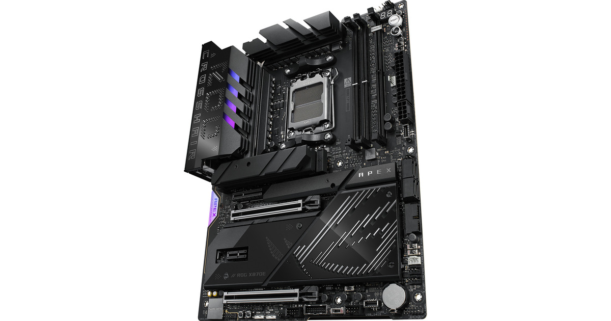 ASUSROG CROSSHAIR X870E APEX socket AM5 moederbord  (RAID, 5 Gb-LAN, Wi-Fi 7, BT 5.4, Sound, ATX)