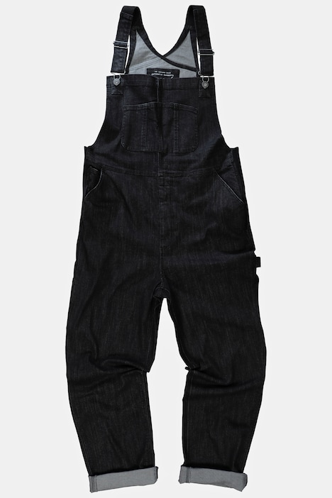 Latzhose, Workwear, Jeans, viele Taschen, Elastikeinsätze, Relaxed Fit