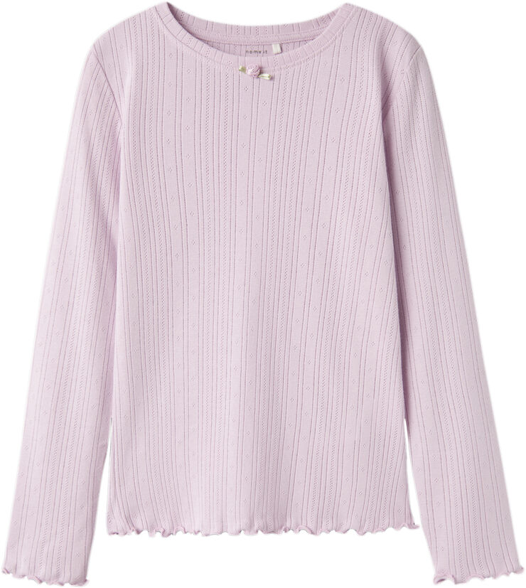 Name It NKFSILKE LS SLIM TOP Winsome orchid