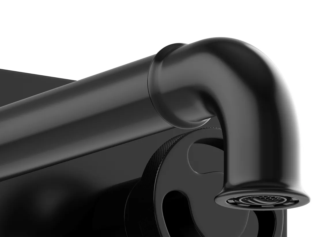 Robinet mitigeur mécanique à encastrer - Noir mat - KAZANKA