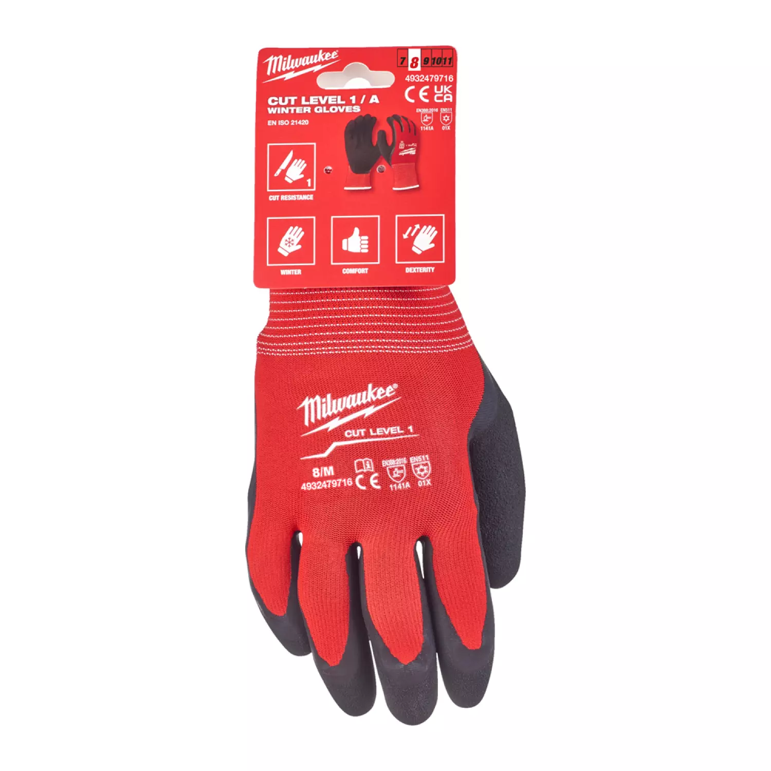 Milwaukee 4932471343 Winterhandschoenen - Snijklasse 1 - 8/M