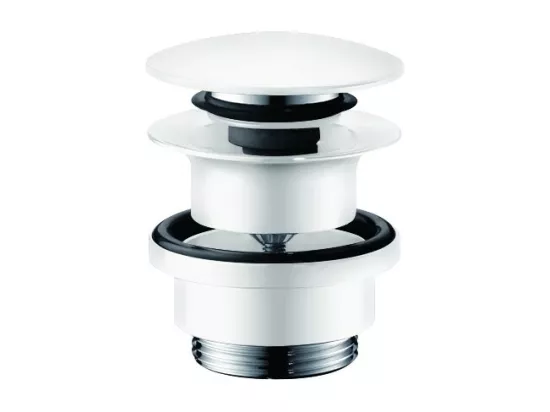 Bonde lavabo Push-open HANSGROHE blanc mat