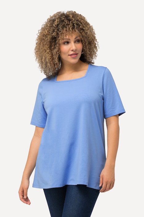 T-Shirt, A-Linie, Carree-Ausschnitt, Halbarm