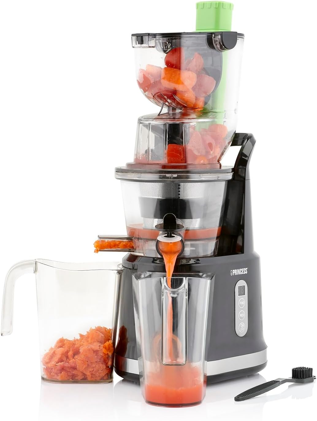 Princess 202045 Easy Fill Slow Juicer – Extra großer Fülltrichter – Hoher Saftertrag