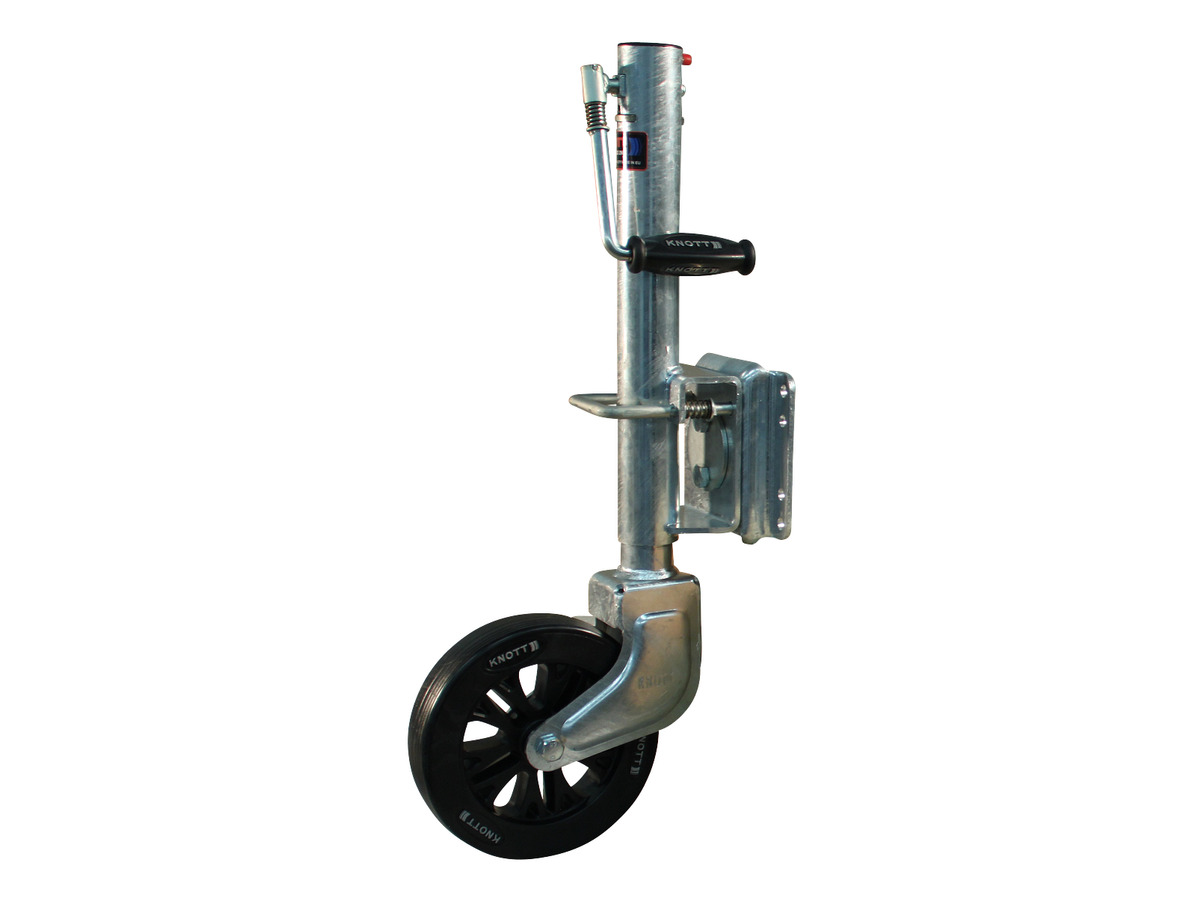 Knott 51 mm wegklapbaar neuswiel met stalen velg