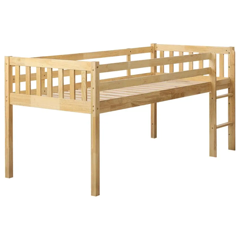PEIPIN - Kinderbed - Lichtbruin - 90 x 200 cm - Hout