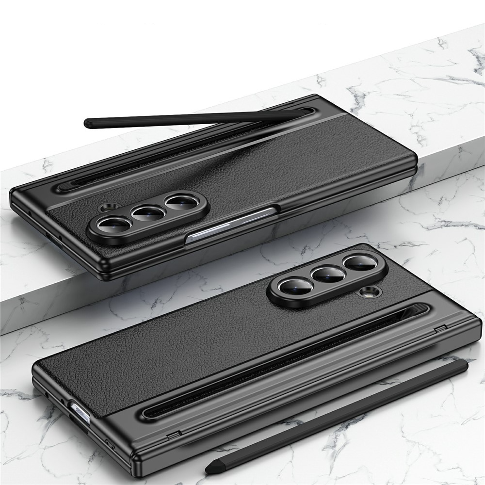 Samsung Galaxy Z Fold7 Hardcase Schutzhülle mit Touch Pen   Display Schutzglas - Schwarz