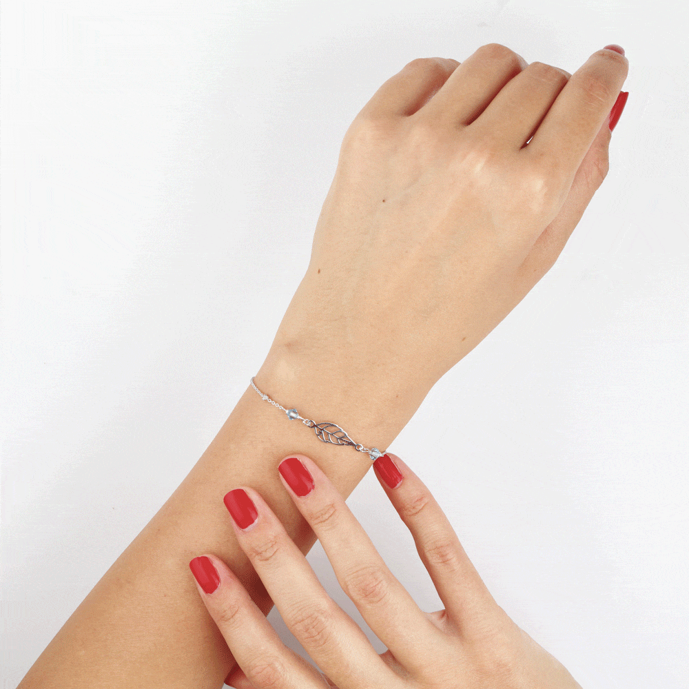Bracelet Angelika Argent Blanc Pierre De Synthese