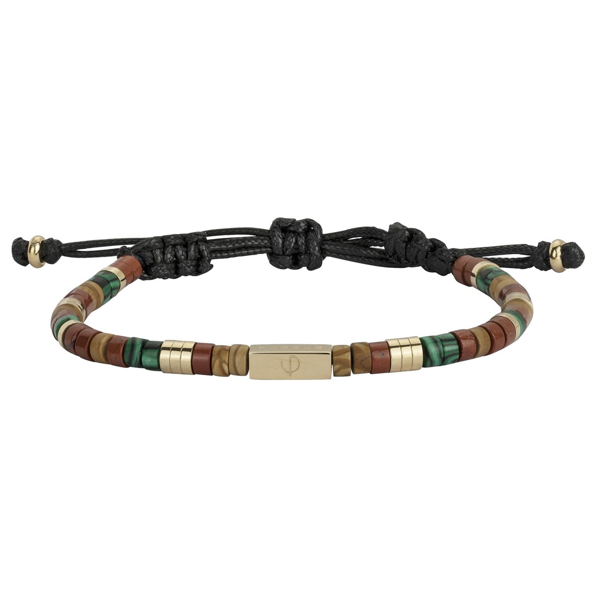 Bracelet souple Charly en Acier 316L avec oeil de tigre multicolore