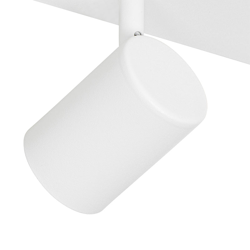 QAZQA Moderne plafondlamp wit 3-lichts verstelbaar rechthoekig -