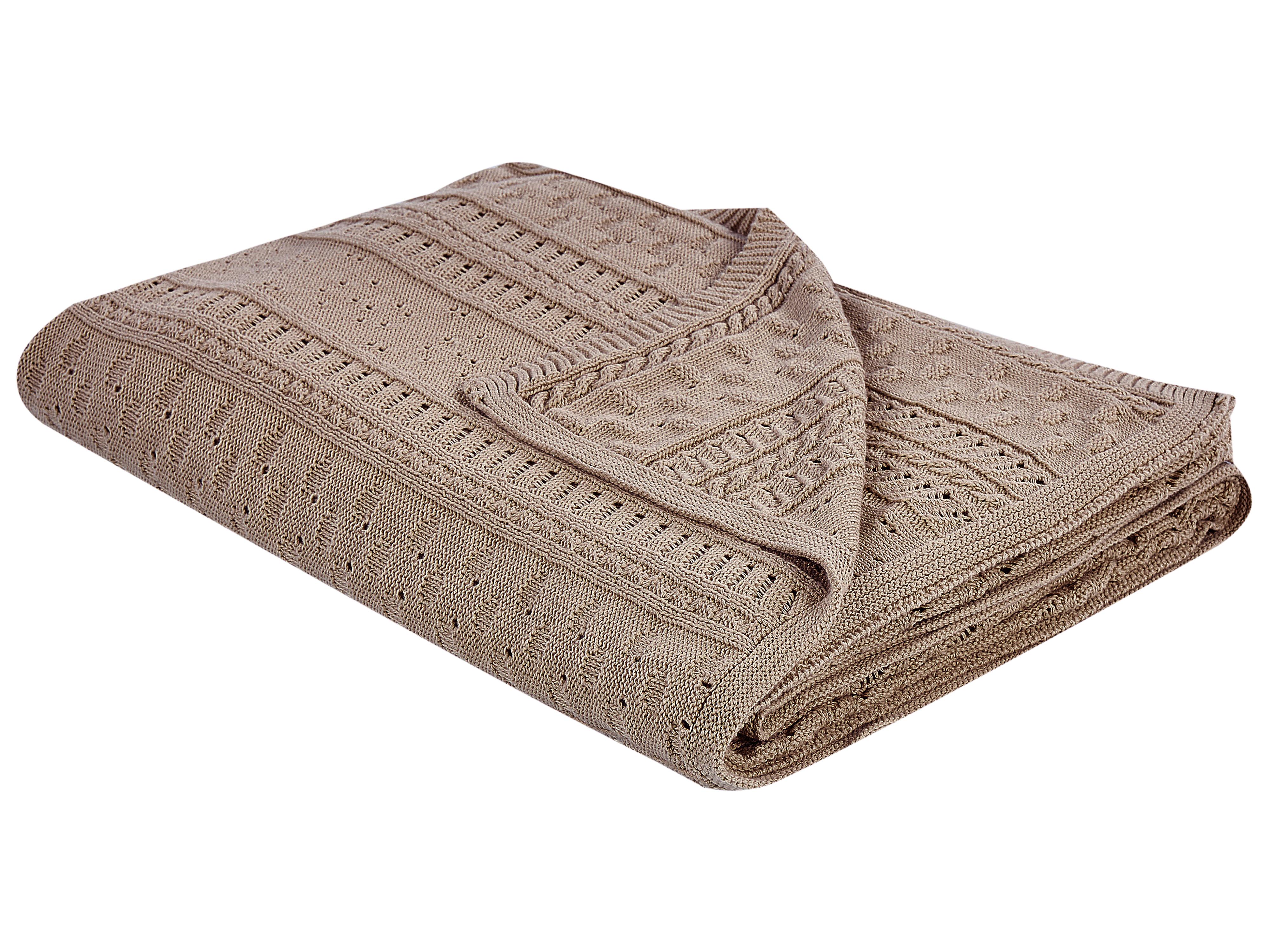 Sprei DAULET Katoen 150 x 200 cm Bruin