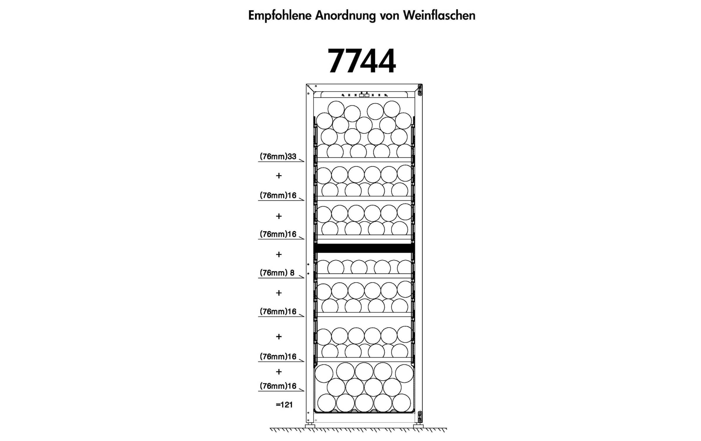 Trisa Weinkühlschrank »291l, links« für 98 Stk. Standardflaschen á 075l Holzart: Buche (Rumänien)