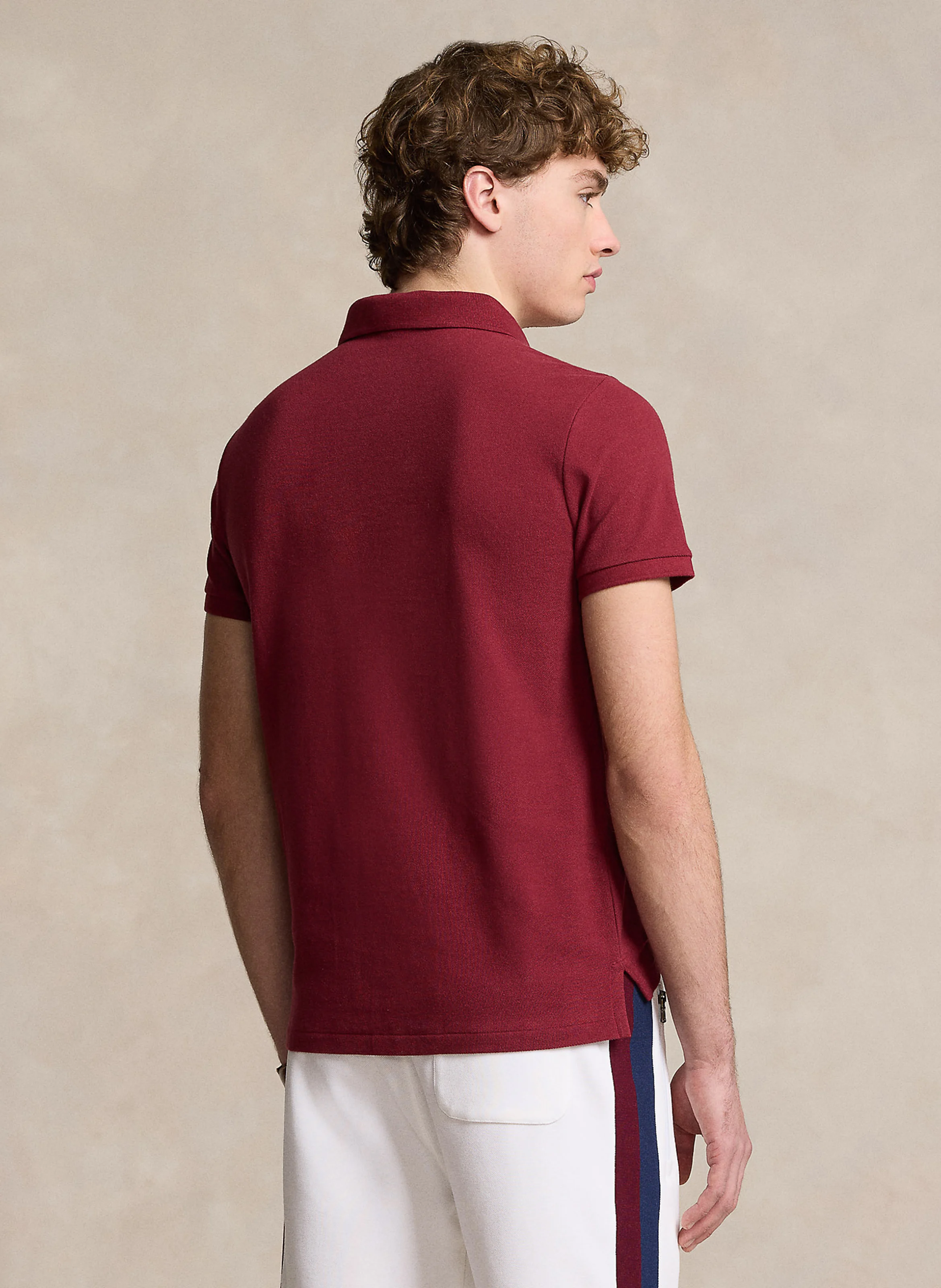 Polo slim-fit en coton | Rouge