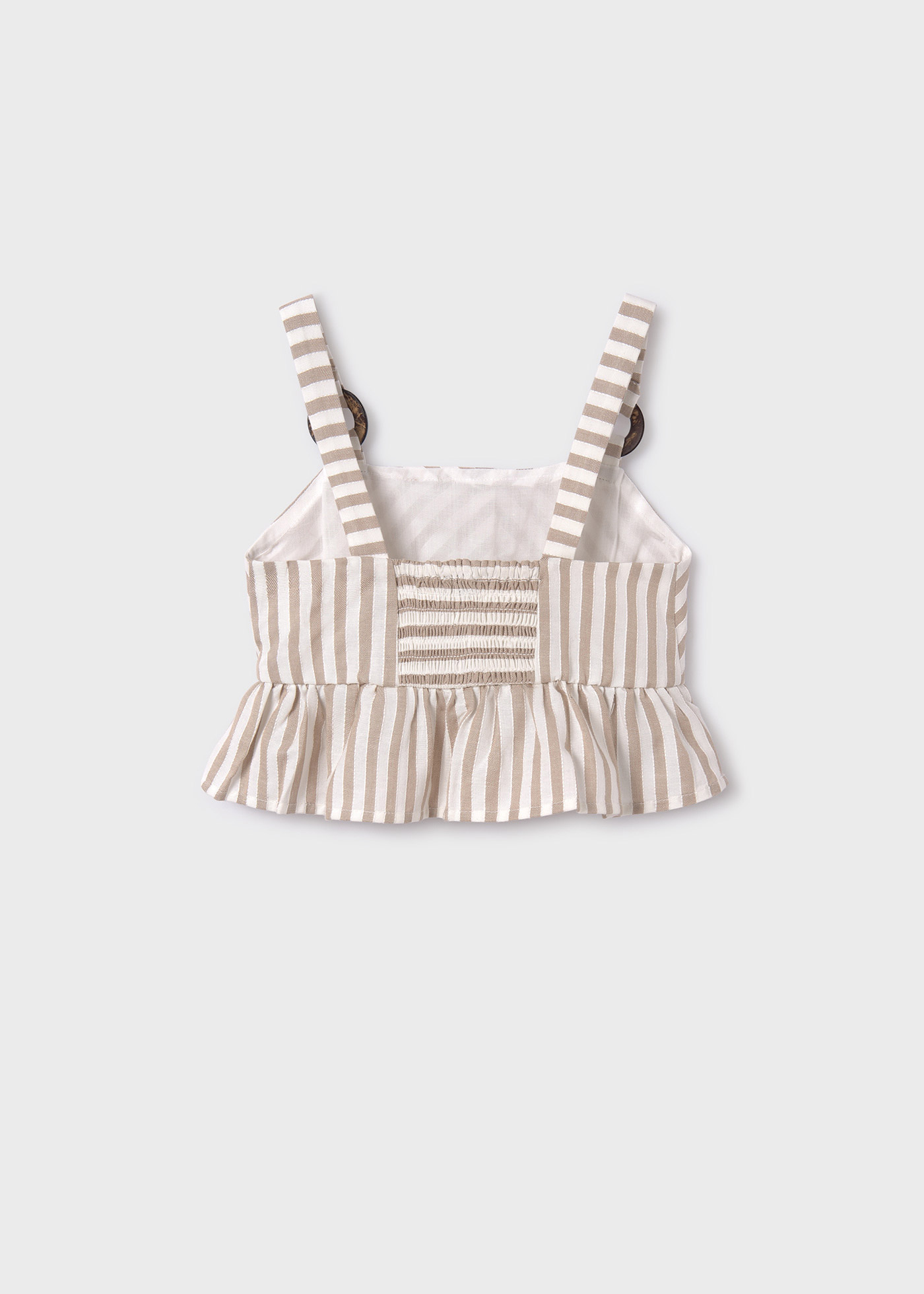 Blusa listrada para meninas, cor tinta