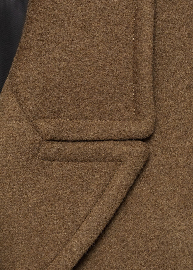MANGO Structured wool coat Dark yellow