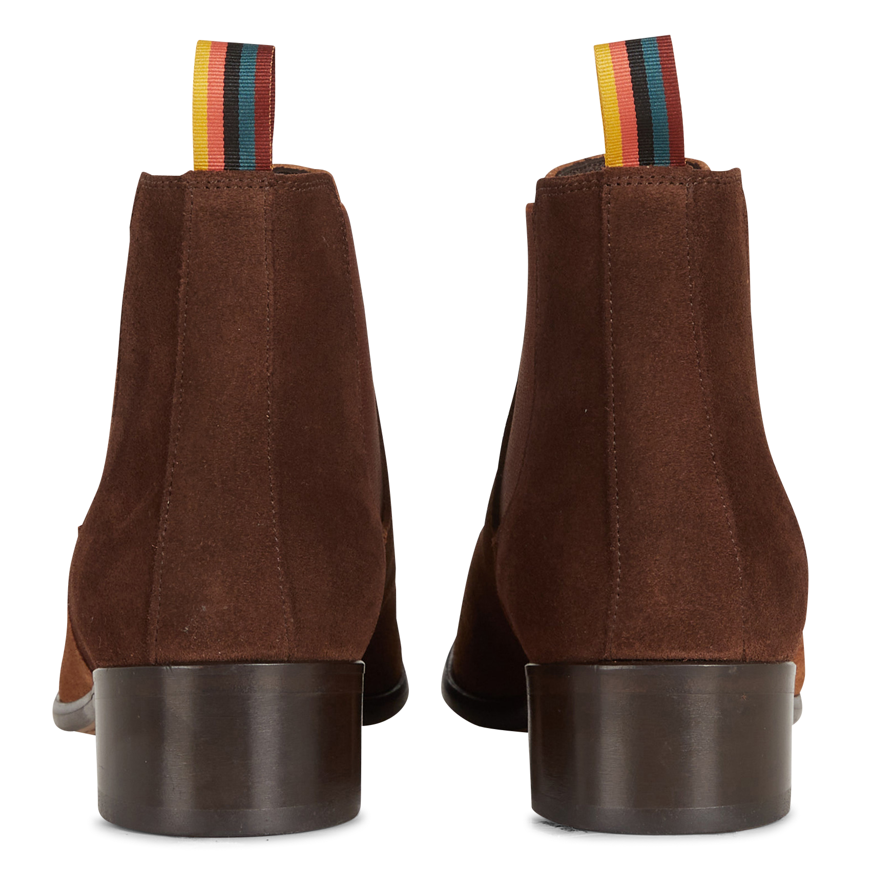 Boots en cuir de veau mélangé| Marron