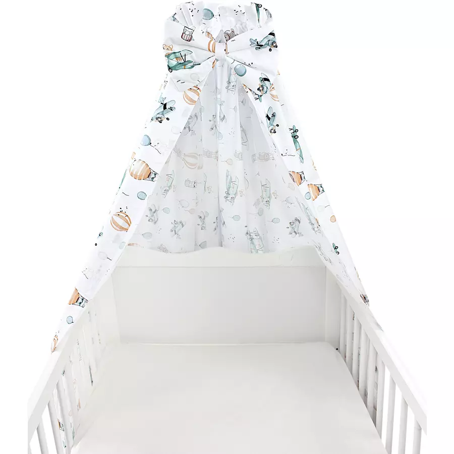 TupTam Babybett Himmel mit Schleifchen grünweiß