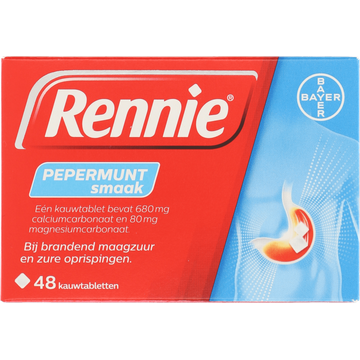 Rennie Maagbeschermer Kauwtablet Pepermunt 48 Stuks