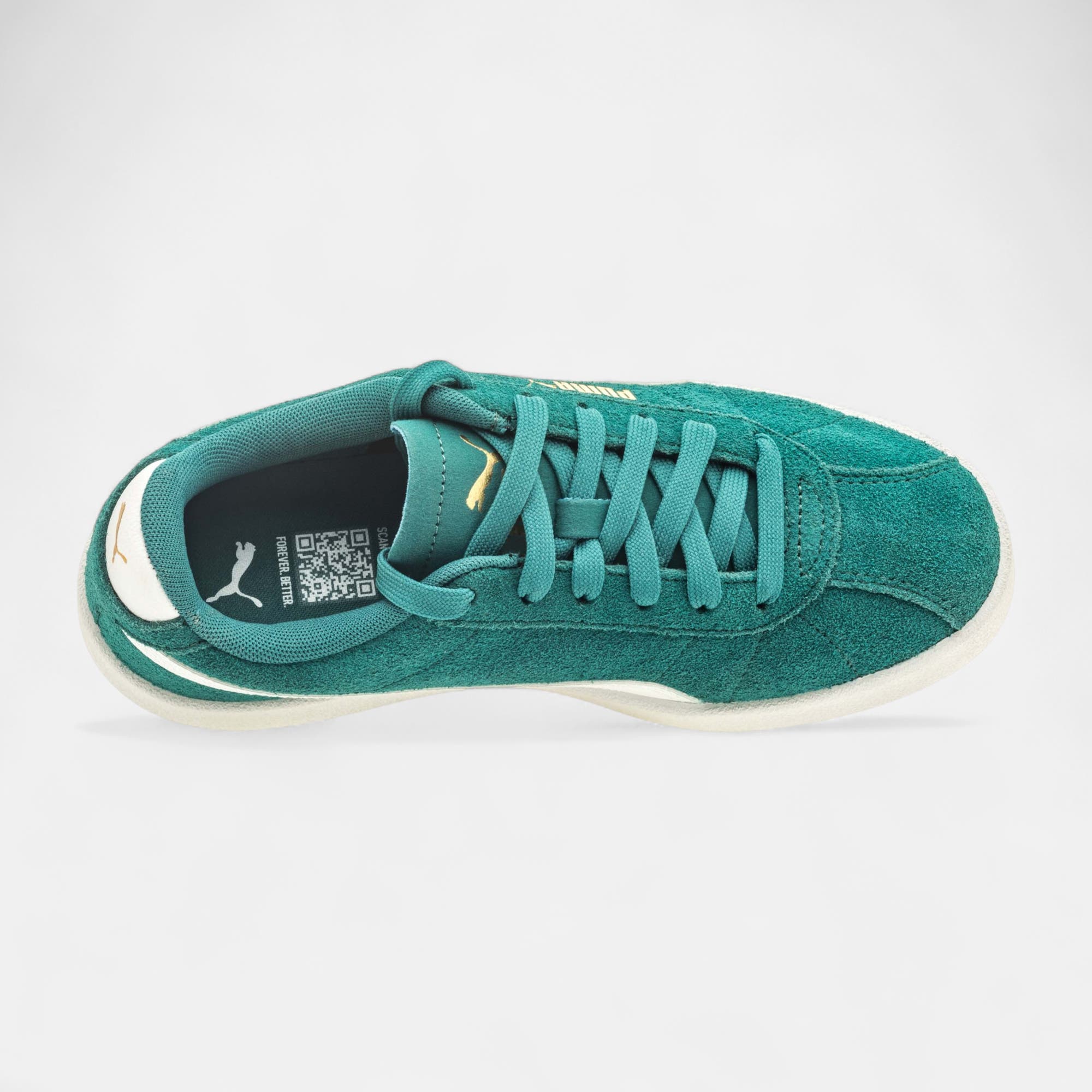 Sneakers Garçon en cuir vert