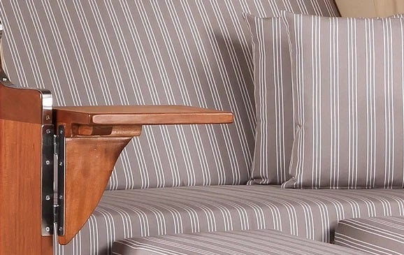Strandstoel Nordstrand mahonie PE grijs design 501