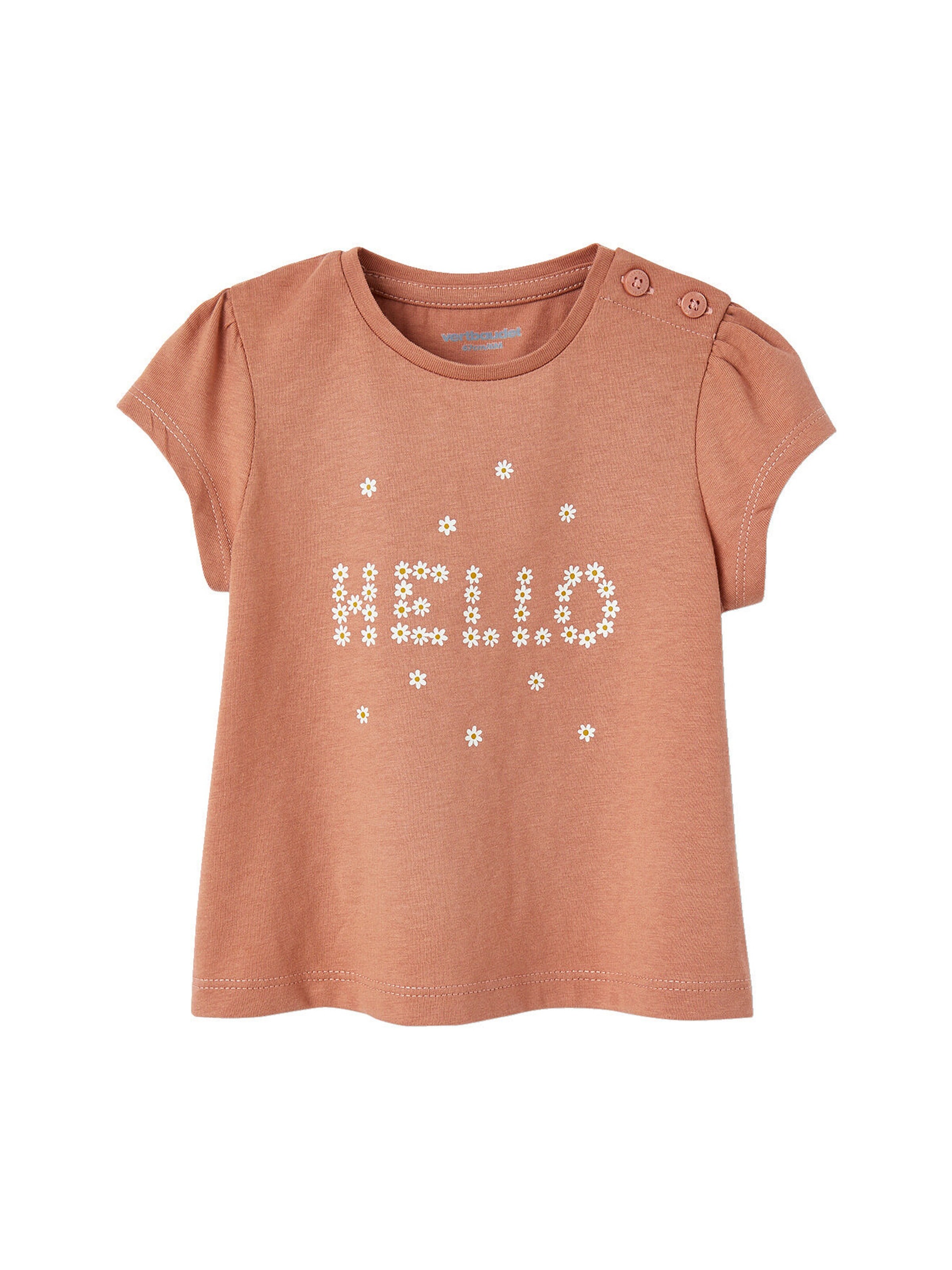 Vertbaudet 2er-Pack Baby T-Shirts BASIC pack altrosa hello