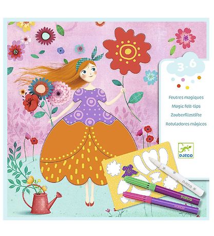 Djeco Puzzlespiel m. magischen Markern - Maries schöne Kleider