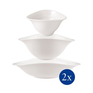 Villeroy & Boch Schalen-Set VAPIANO 6-teilig Porzellan weiß