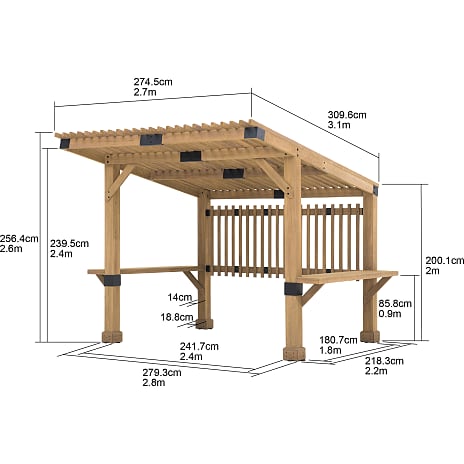 Pergola Krone 309 cm x 274 cm