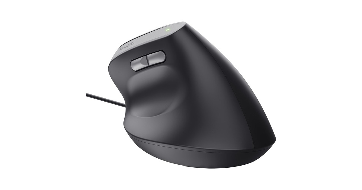 TrustBayo II Ergonomische muis  (Zwart, 800 dpi - 2.400 dpi)