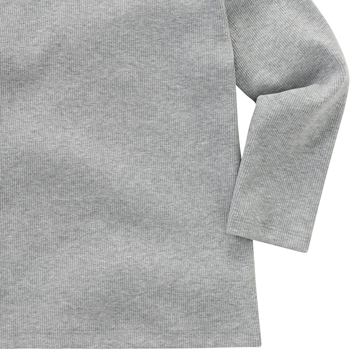 Topomini Pure Collection Baby Langarmshirt mit Rippstruktur hellgrau