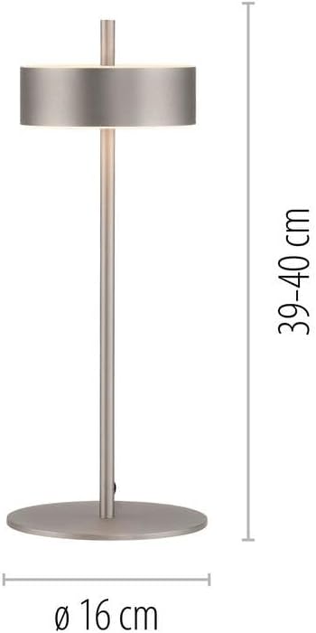 Paul Neuhaus LED Tischleuchte Smart Home dimmbar, Kopf schwenkbar CCT warmweiß – kaltweiß Fernbedienung (aluminium silber)