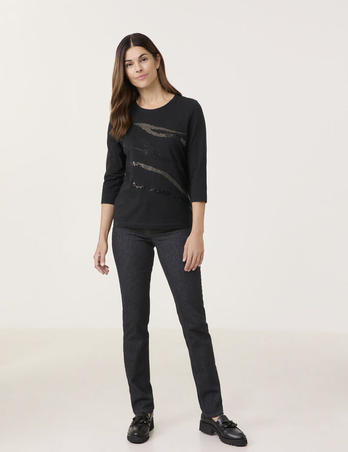 Gerry Weber T-SHIRT 3/4 SLEEVE Black