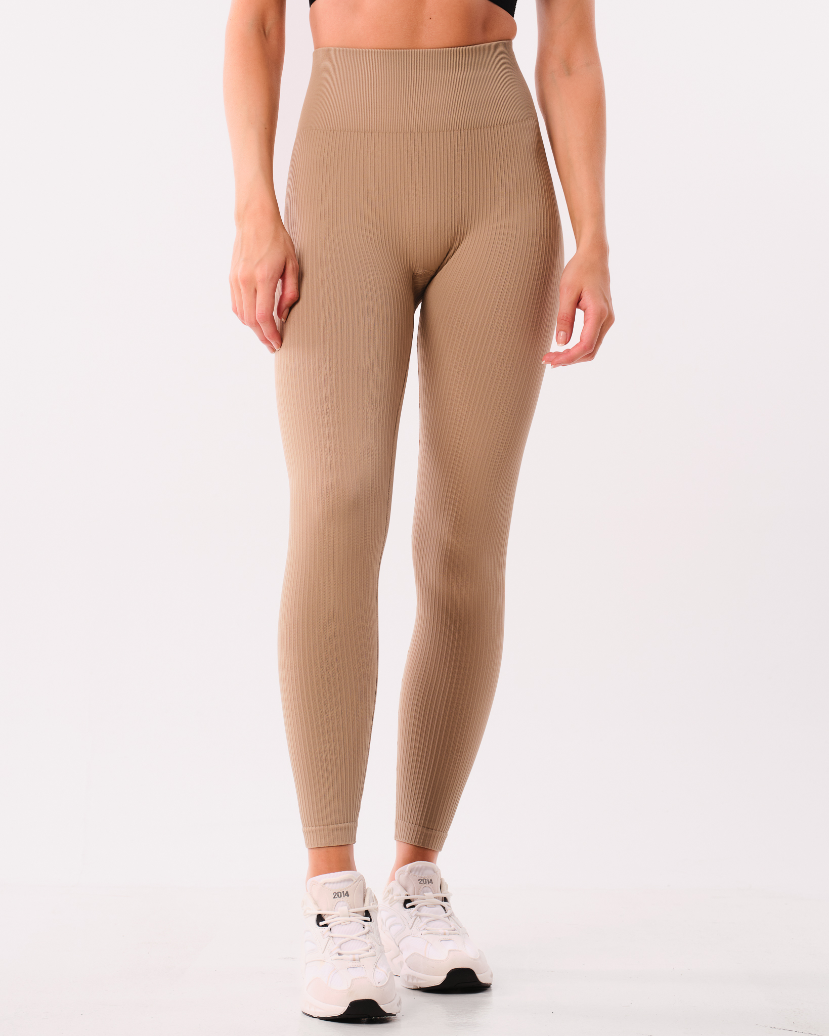 Bumpro Perfect Wide Rib Scrunch Tights Beige Dune
