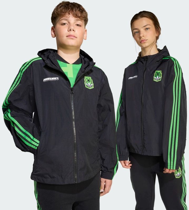 adidas - Minecraft - Windbreaker - Zwart - 100% Polyester