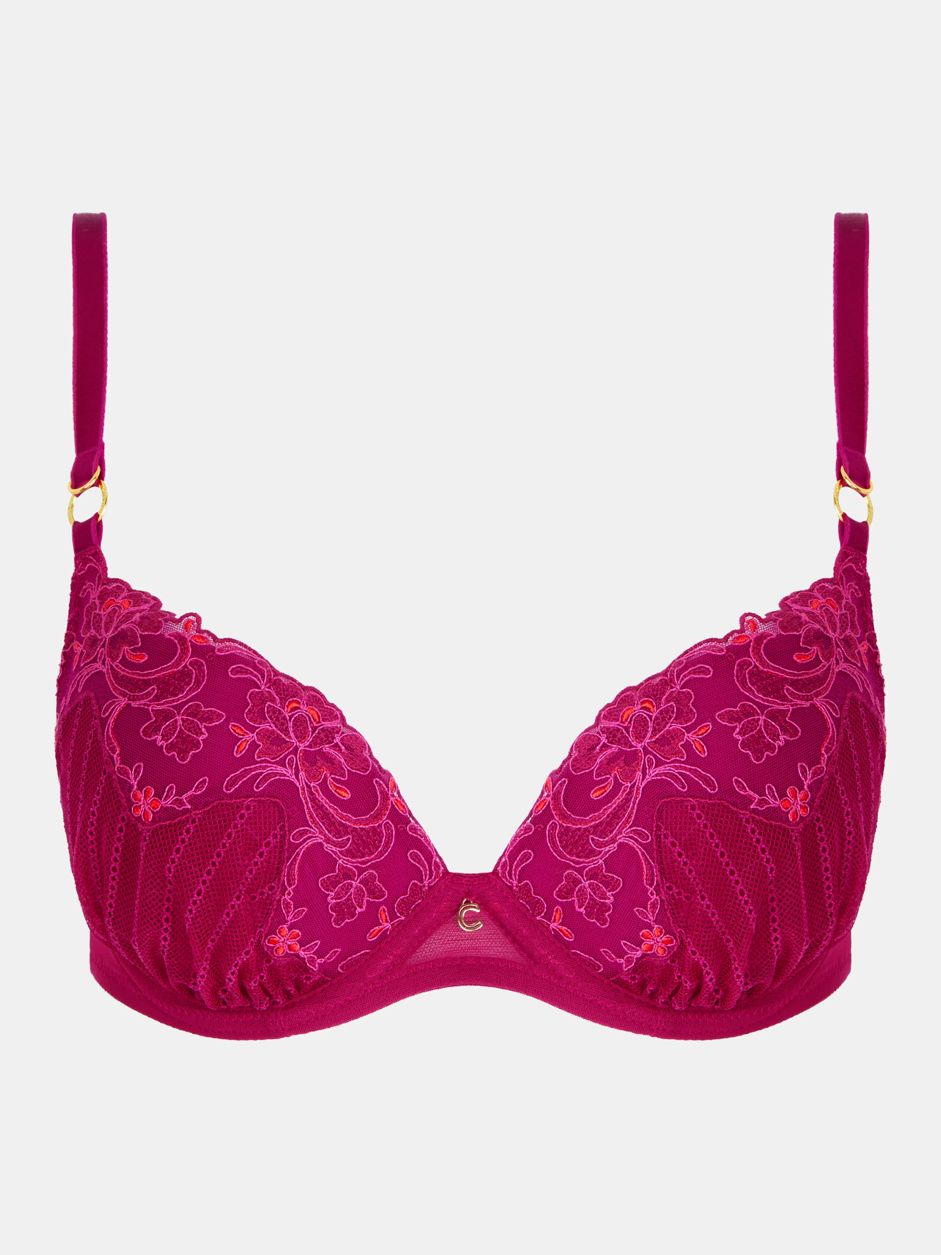CABARET SAUVAGE - Soutien-gorge coques push-up broderie | Multicolore