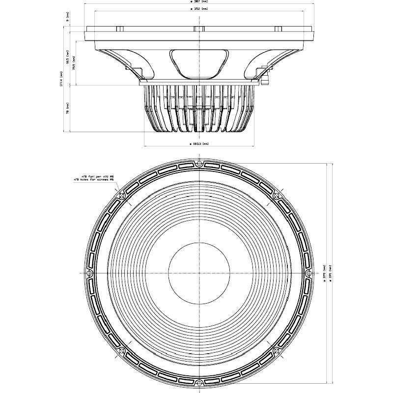 18 Sound 15NLW9500 15 inch woofer 1000W 8 Ohm
