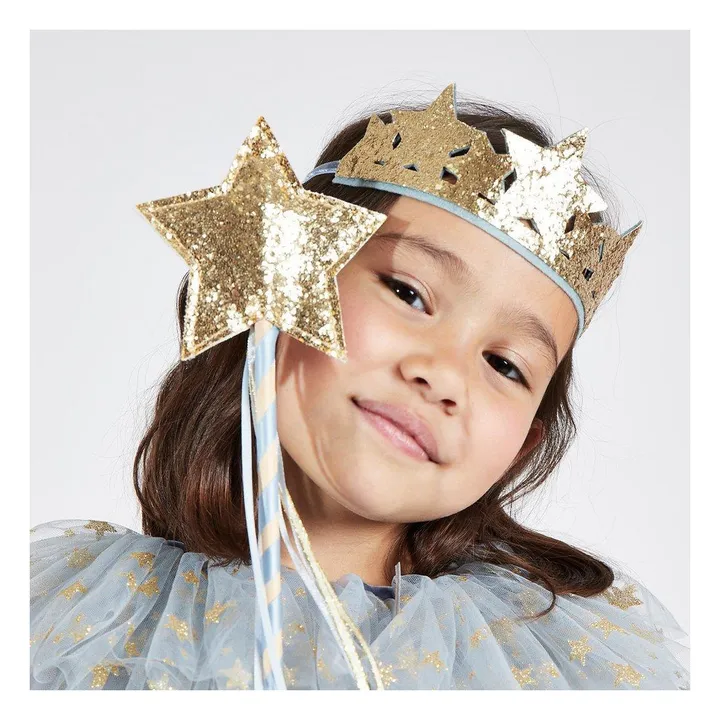 Meri Meri Déguisement Reine en tulle étoilée avec baguette et couronne