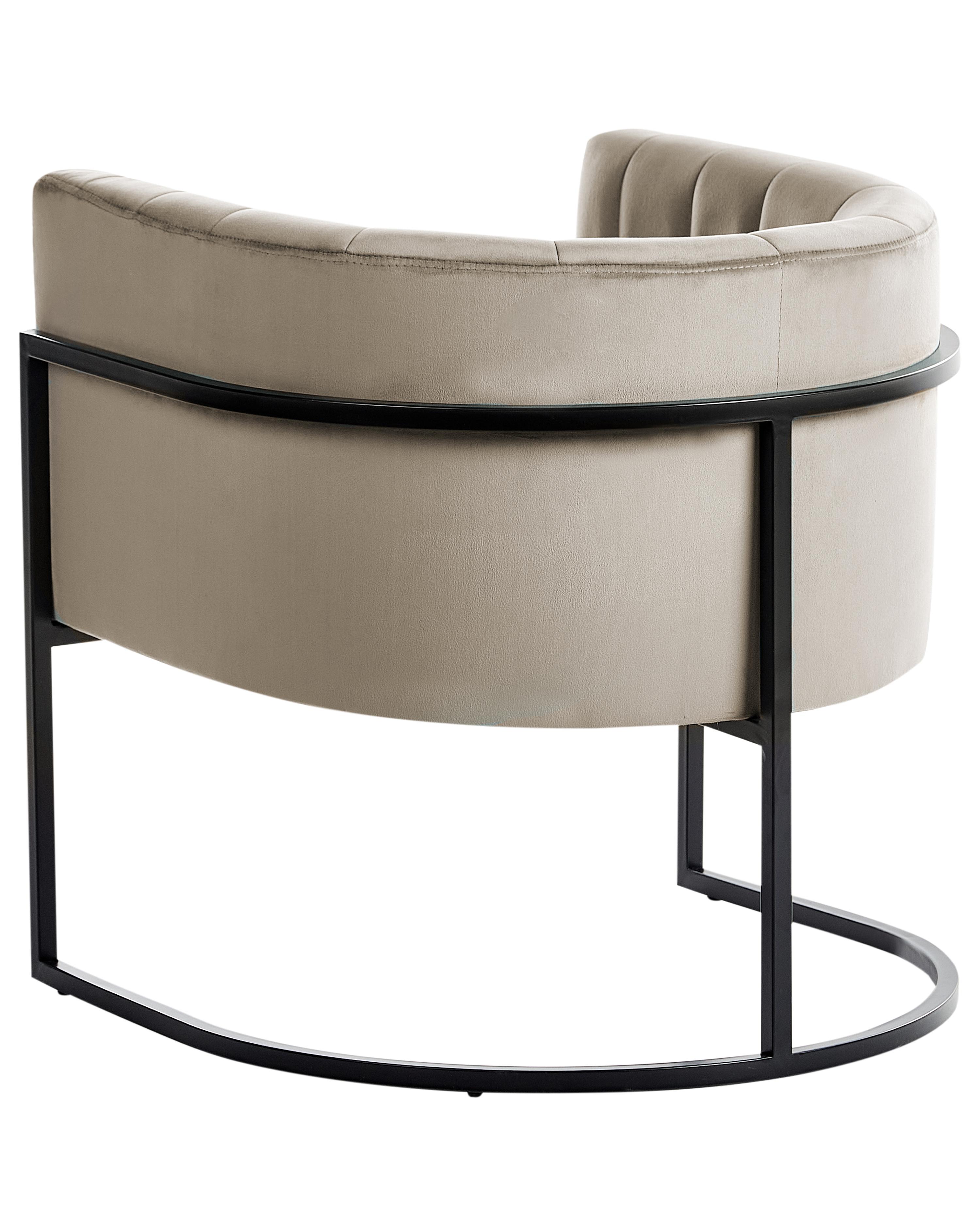 Fauteuil LARVIK II Fluweel Taupe