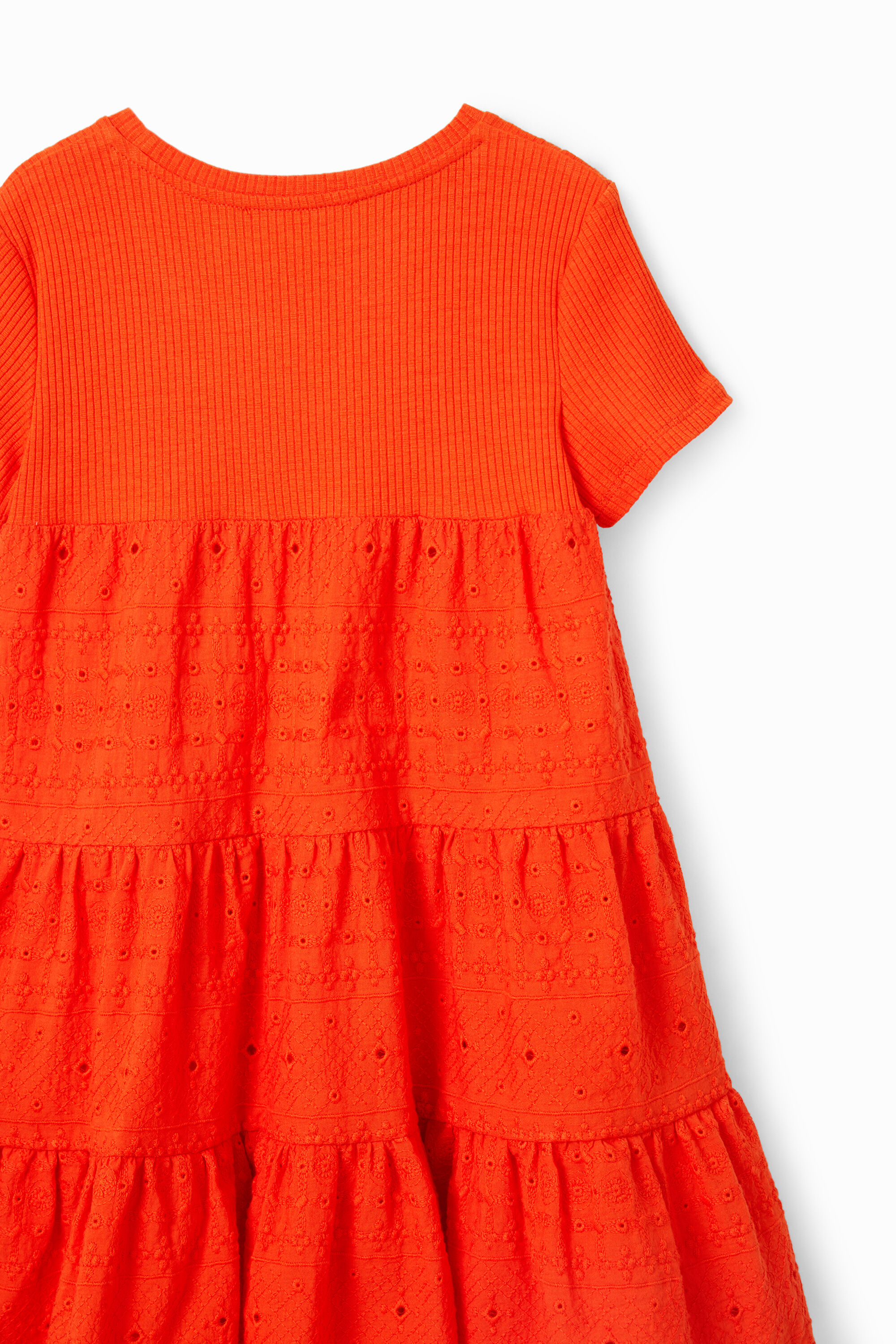Robe combinée broderie suisse