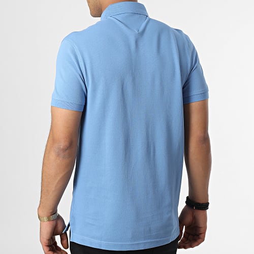 Polo Manches Courtes Slim 7771 Bleu Clair