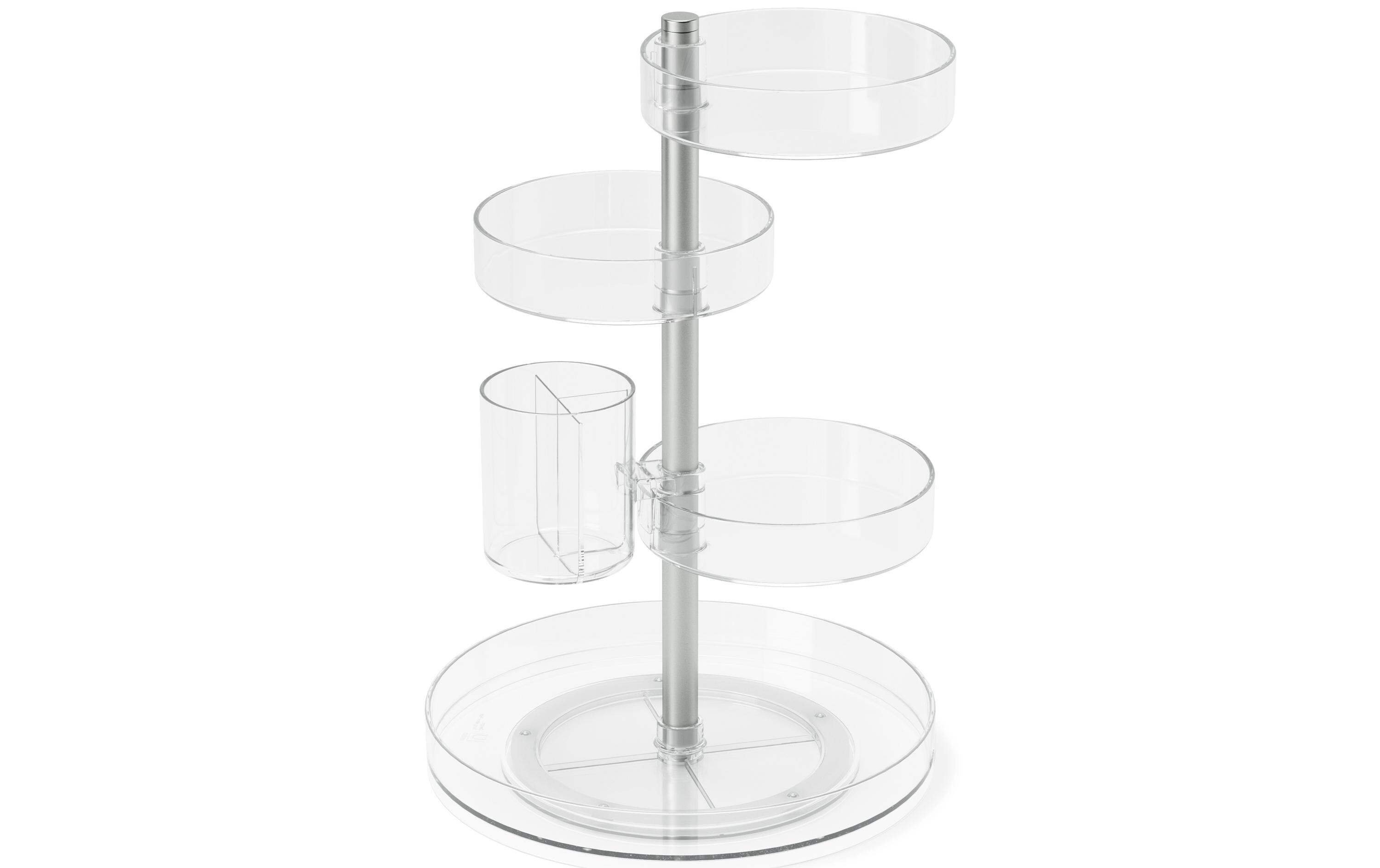 Bad-Utensilienhalter Pirouette TransparentAufbewahrungsbox für Makeup