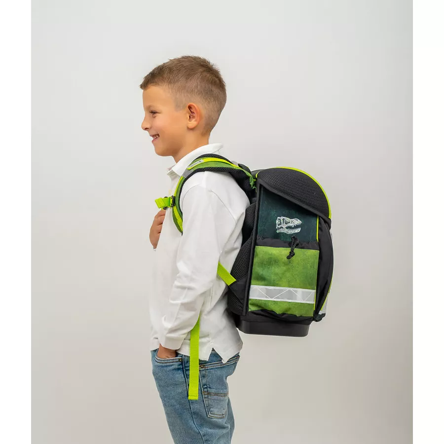 Belmil Schulranzen Classy Schulranzen Set 5-teilig mit Brustgurt Dinosaur World 2