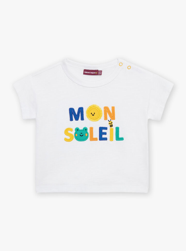 T-shirt écru à manches courtes