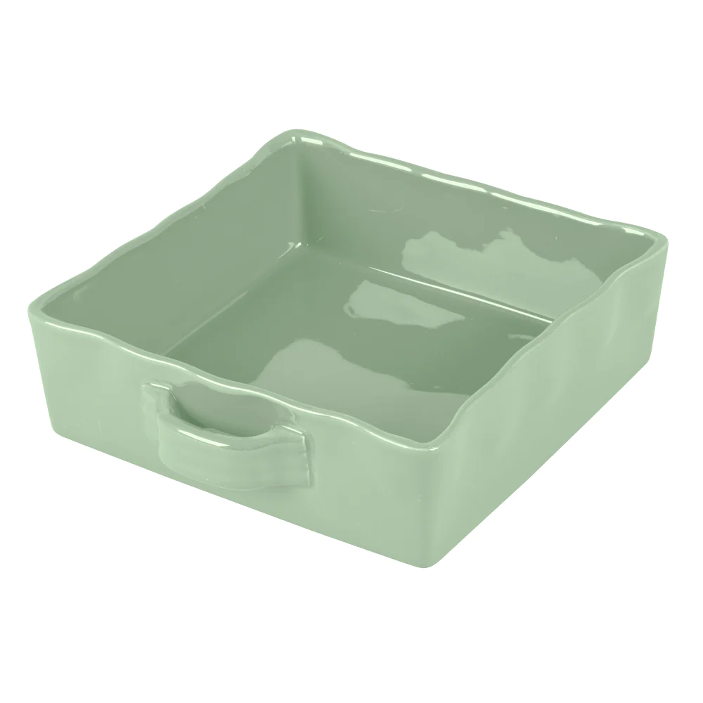 Plat à four carré Gusto 23x23 cm céladon Table passion