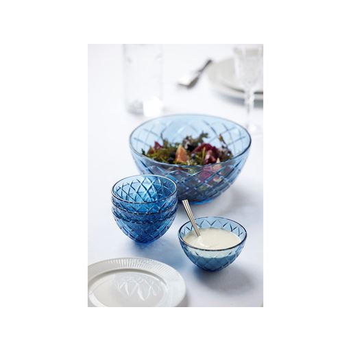 Lyngby Glas Sorrento 4-pak Skåle, Blå, Ø12 cm