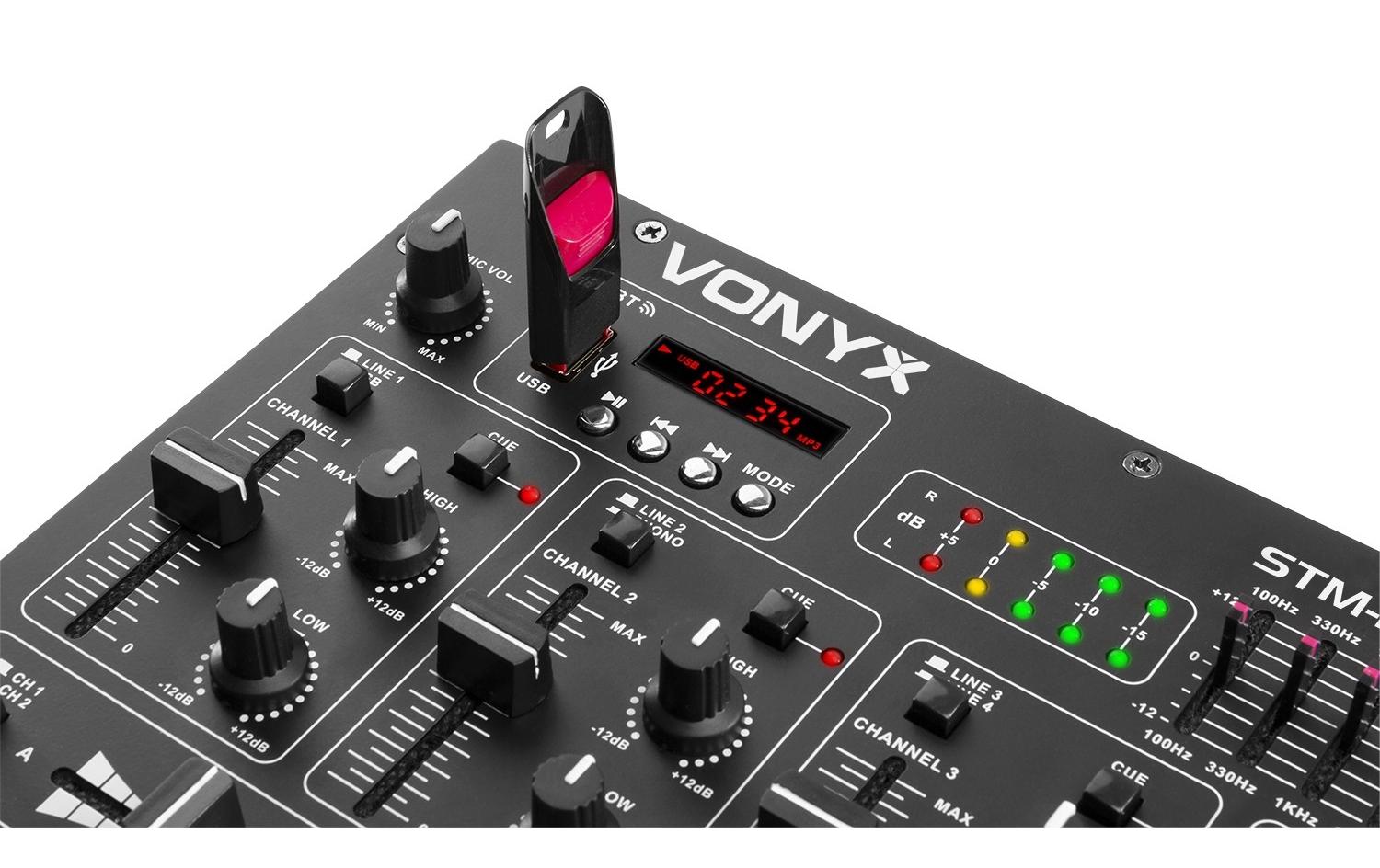 DJ-Mixer STM-2290<br>8-Kanal Mischpult mit Sound-Effekten