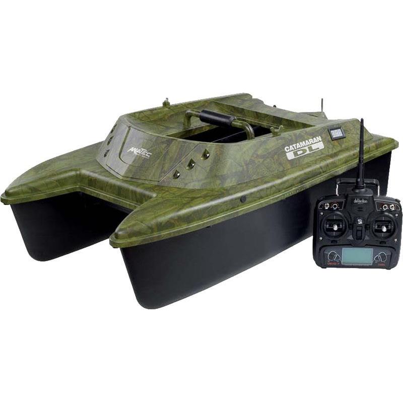 Bateau Amorceur Carpe Anatec Catamaran Dl Camou Oak + Sr07